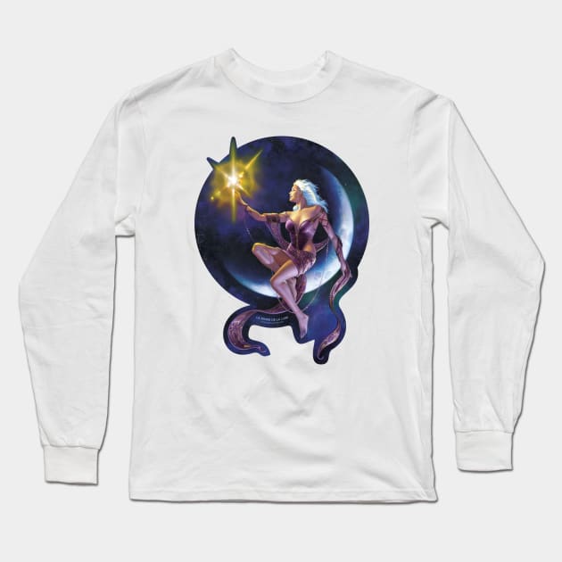 La Femme de la Lune Die Cut Long Sleeve T-Shirt by Zeleznik
